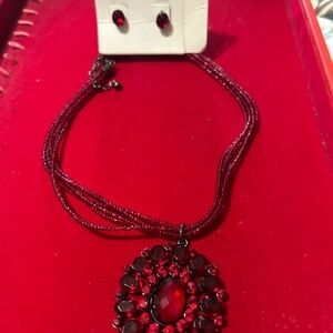 Elegant Red Jewelry Set